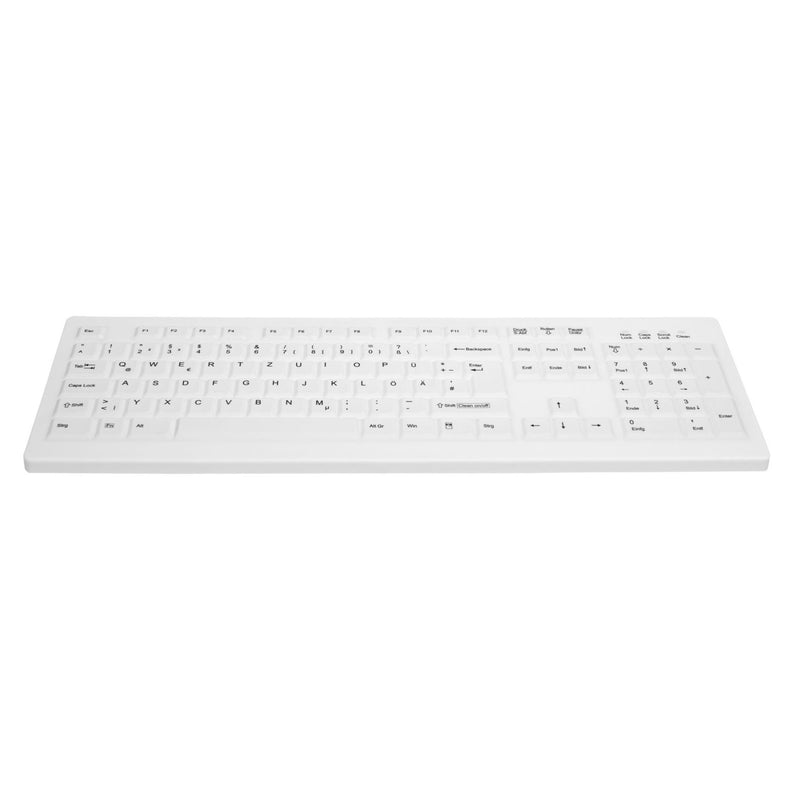 Active Key AK-C8100F Wipeable Keyboard in White with Numpad - Wired