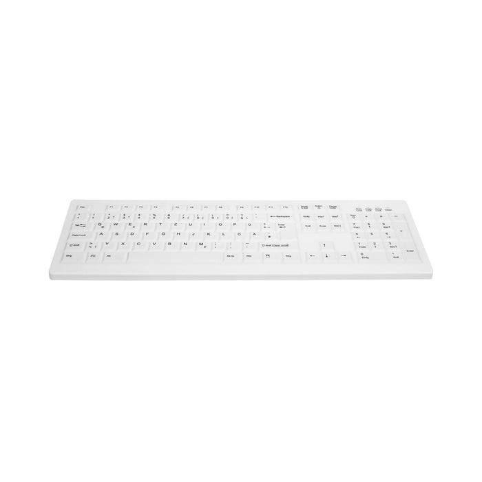 Active Key AK-C8100F Wipeable Keyboard in White with Numpad - Wireless