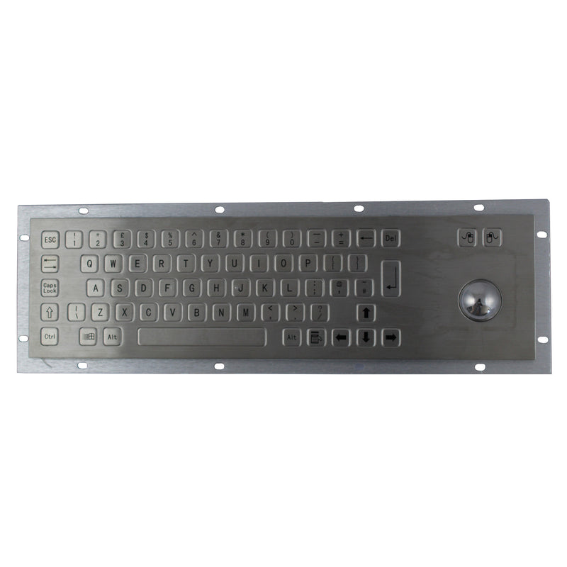 KBS-PC-B Stainless Steel Keyboard with Trackball