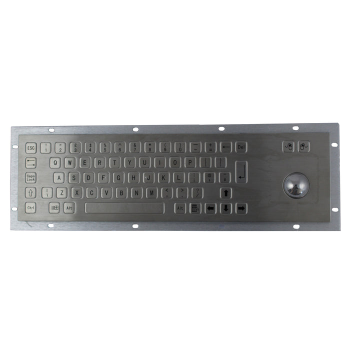 KBS-PC-B Stainless Steel Keyboard with Trackball