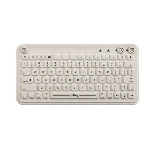 iKey BT-80-WHITE Industrial Compact BlueTooth Wireless Keyboard 