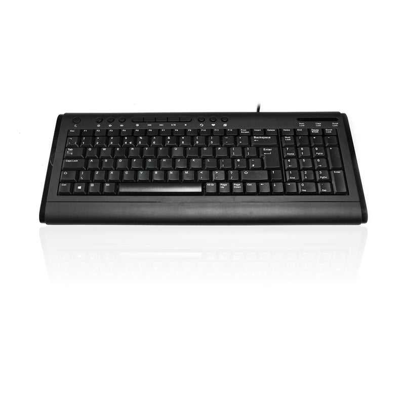 Accuratus KYBAC2200-USBBK 2200 USB Compact Size Multimedia Keyboard