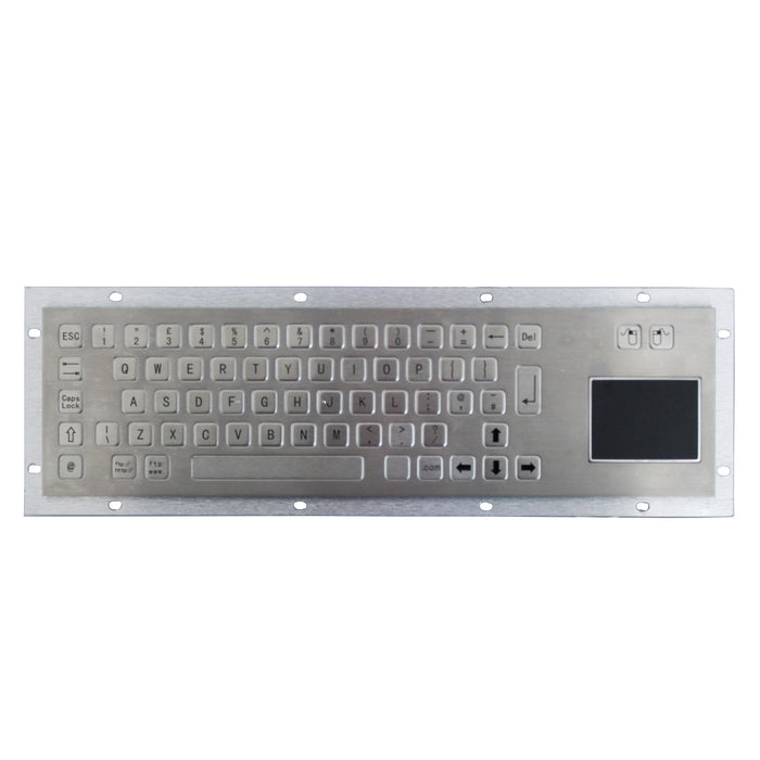 KBS-PC-BT Panel Mount Stainless Steel Keyboard with Touchpad — Keyboard ...