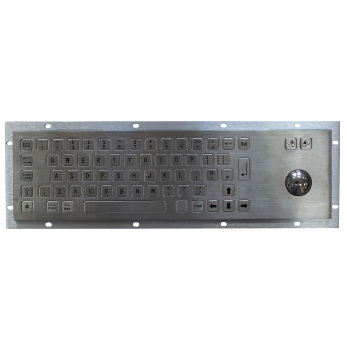 KBS-PC-B Stainless Steel Keyboard with Trackball
