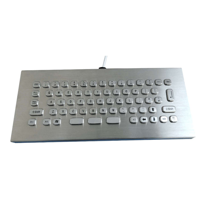 KBS-PC-MINI-DESK Compact Desktop Stainless Steel Keyboard