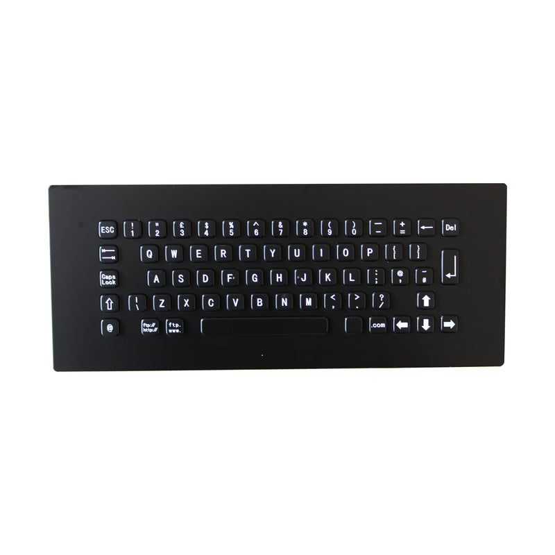 KBS-PC-C-3-BL Top Mounted Compact Black Stainless Steel Keyboard