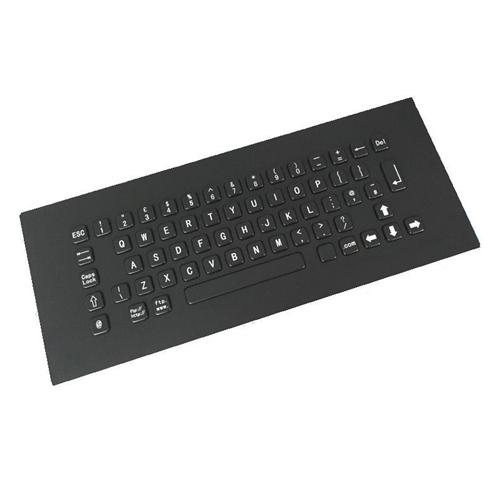 KBS-PC-C-3-BL Top Mounted Compact Black Stainless Steel Keyboard