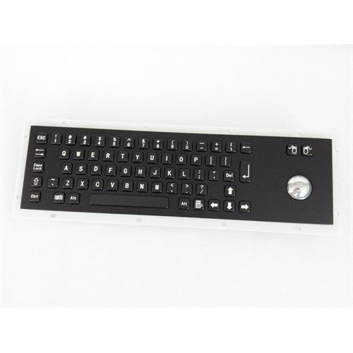 KBS-PC-D-BL Black Stainless Steel Keyboard with Trackball