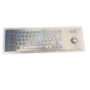 KBS-PC-D-LED Stainless Steel LED Keyboard with Integrated Trackball