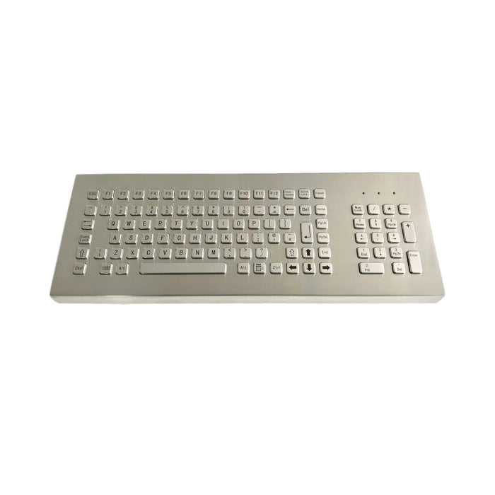KBS-PC-F4-DESK Desktop Stainless Steel Keyboard with keypad and FN Keys