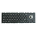 KBS-PC-H-BL Black Stainless Steel Keyboard with Integrated Trackball
