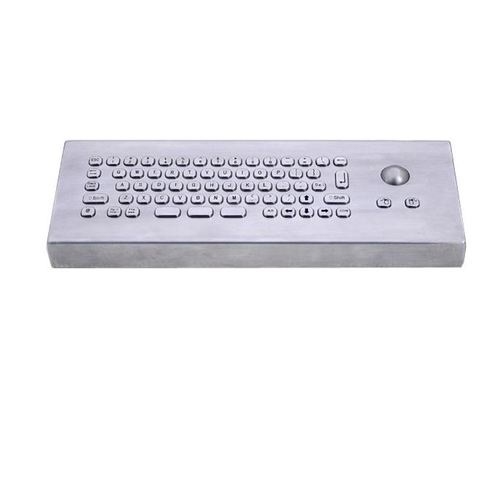 KBS-PC-MINI-T-Desk Compact Stainless Steel Keyboard with Trackball ...