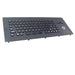 KBS-PC-MINI2-EXT-BL Compact Black Stainless Steel Keyboard with Trackball and FN keys