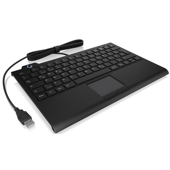 Keysonic KSK-5210 Compact Keyboard with Backlighting and Touchpad