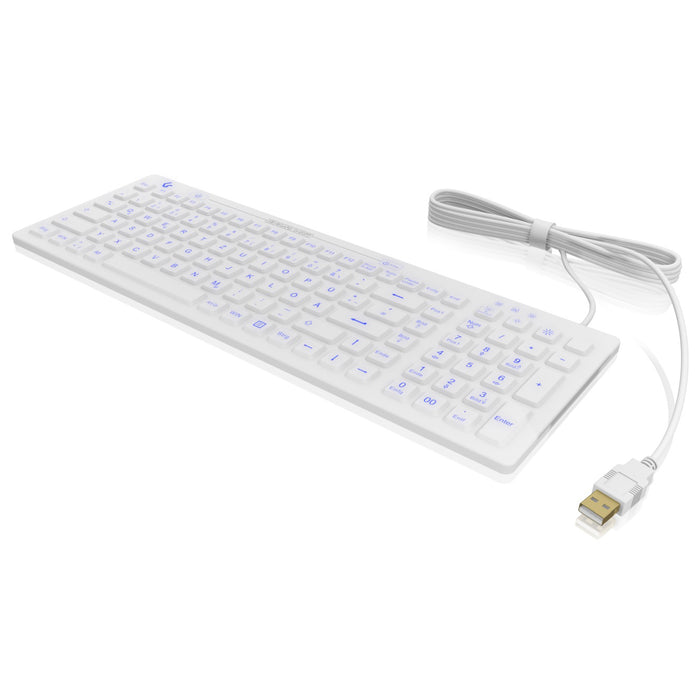 Keysonic KSK-6031 Waterproof Compact Keyboard with Backlighting