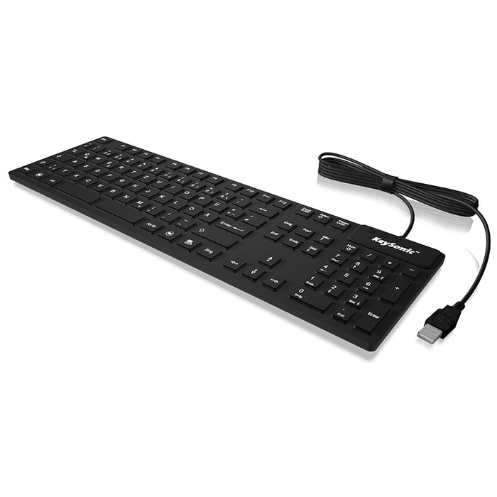 Keysonic KSK-8030 Waterproof Full Size Keyboard