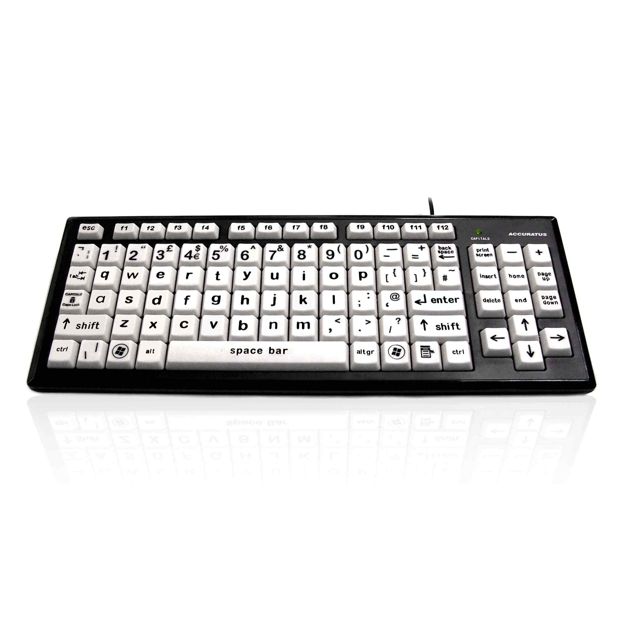 Accuratus Monster 2 High Contrast Lowercase Keyboard with Extra Large ...