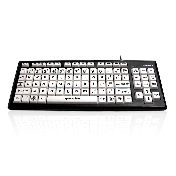 Accuratus Monster 2 High Contrast Lowercase Keyboard with Extra Large Keys