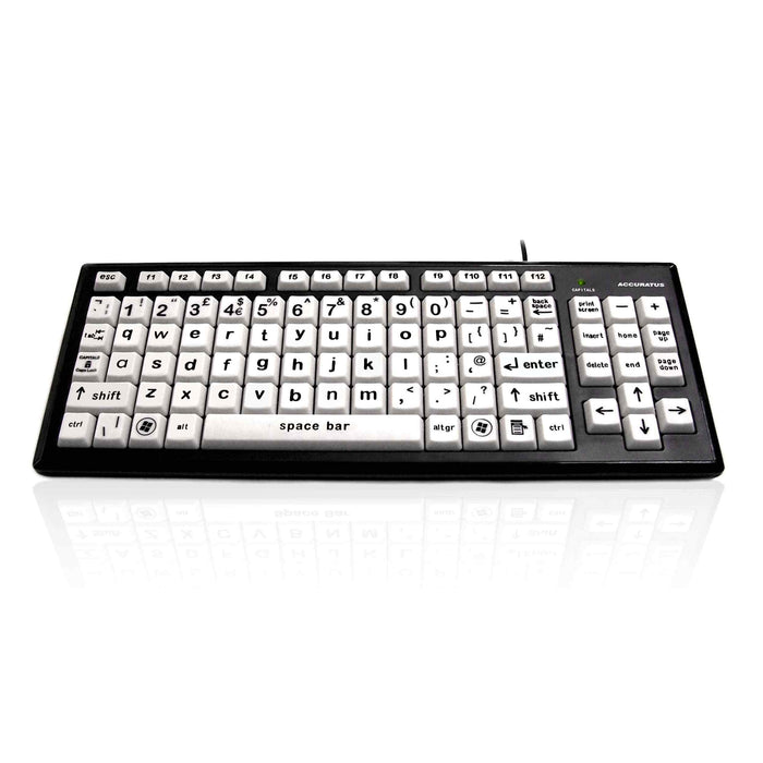 Accuratus Monster 2 High Contrast Lowercase Keyboard with Extra Large ...