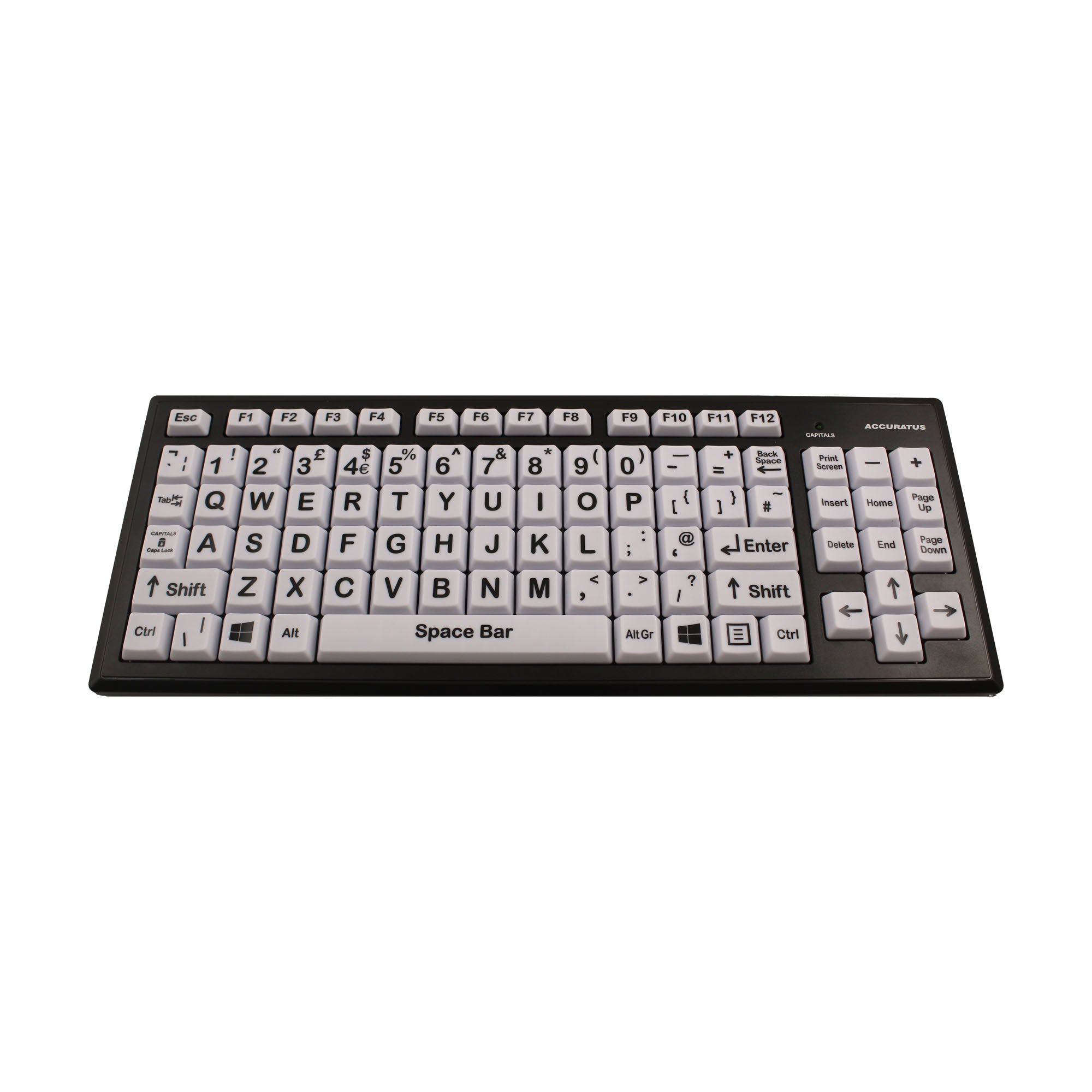 Accuratus Monster 2 High Contrast Uppercase Keyboard with Extra Large ...