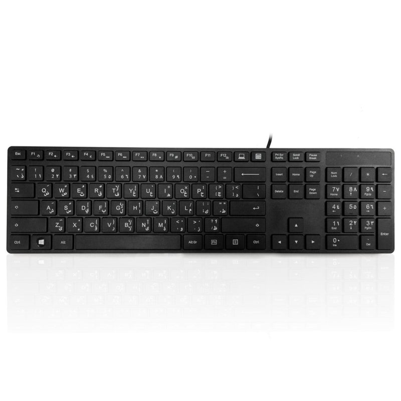 Accuratus KYBAC301 Black Full size super slim multimedia Language keyboard
