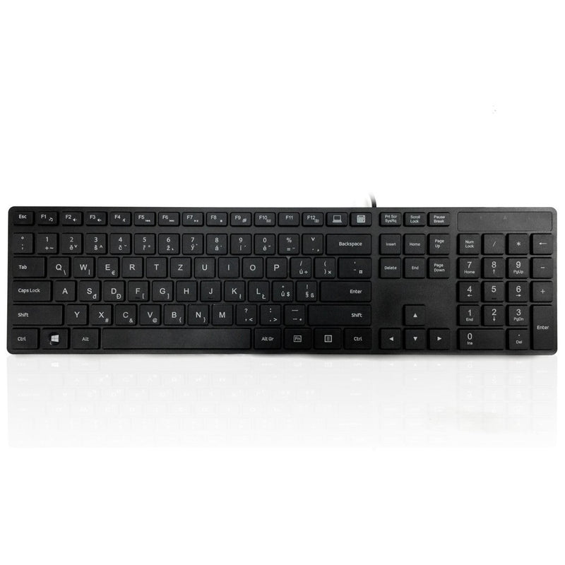 Accuratus KYBAC301 Black Full size super slim multimedia Language keyboard