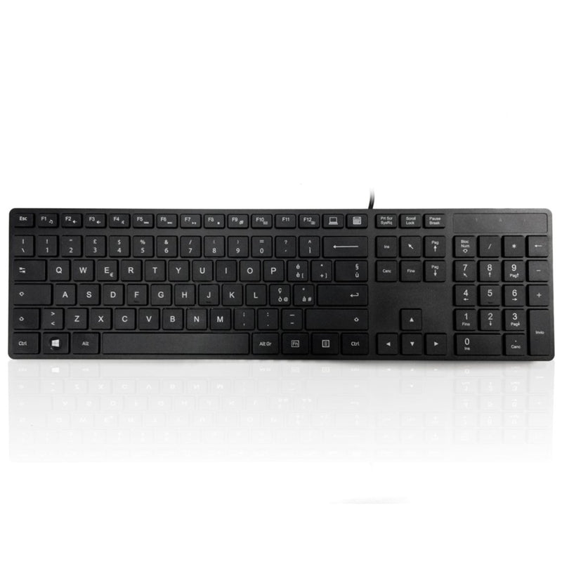 Accuratus KYBAC301 Black Full size super slim multimedia Language keyboard