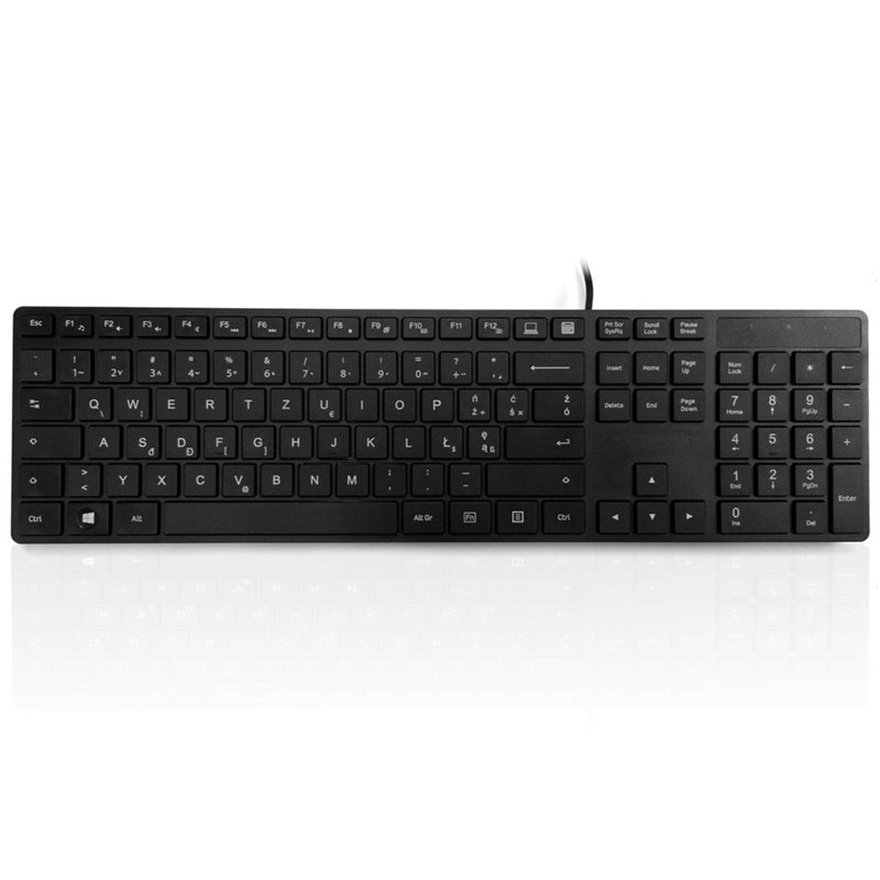 Accuratus KYBAC301 Black Full size super slim multimedia Language keyboard