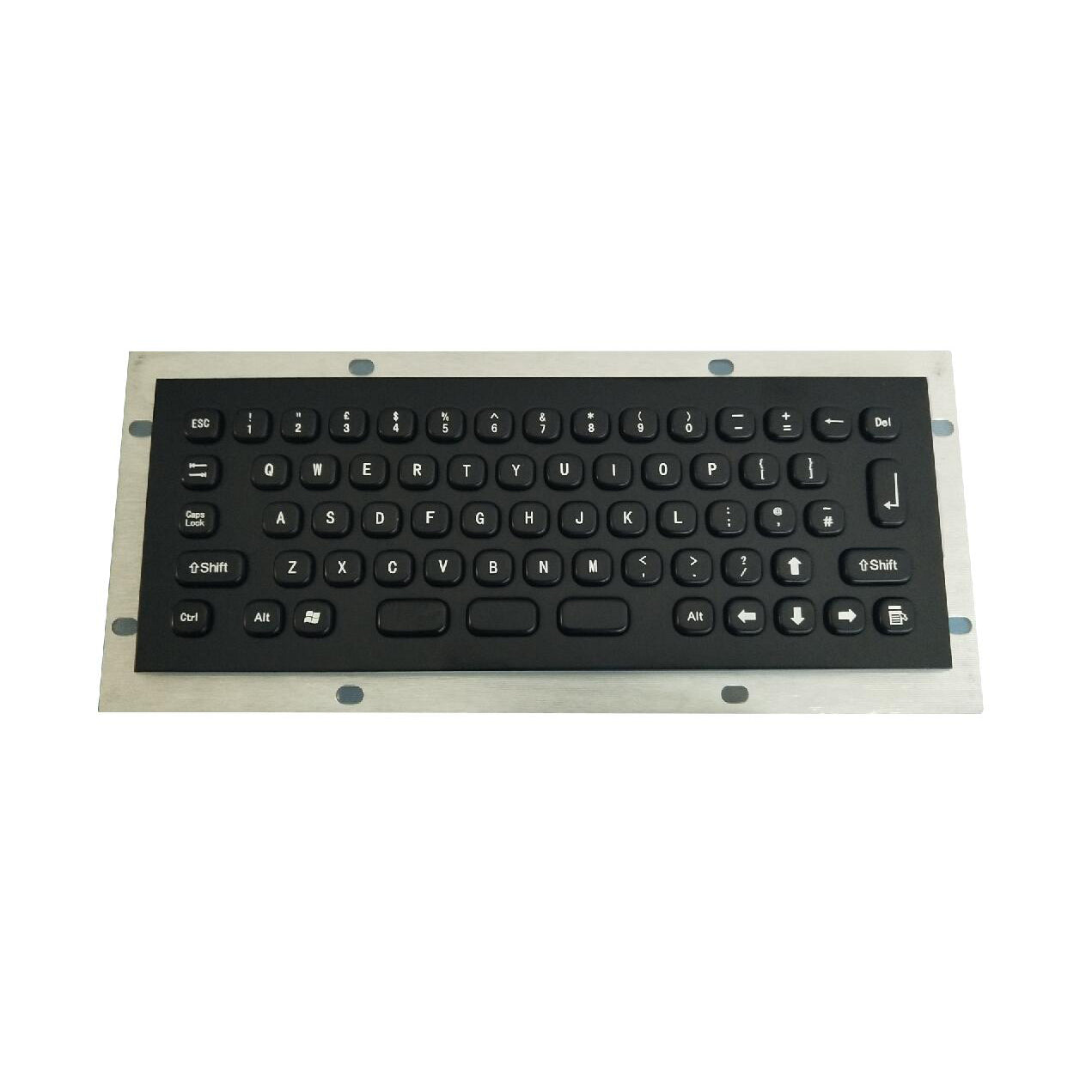 KBS-PC-MINI-BL Compact Panel Mount Stainless Steel Keyboard — Keyboard ...