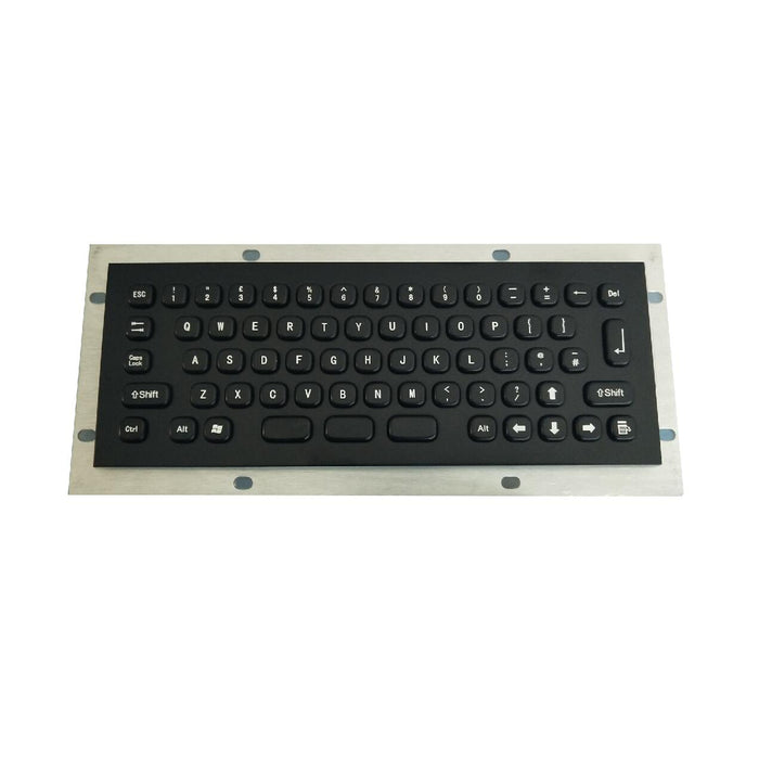 KBS-PC-MINI-BL Compact Panel Mount Stainless Steel Keyboard