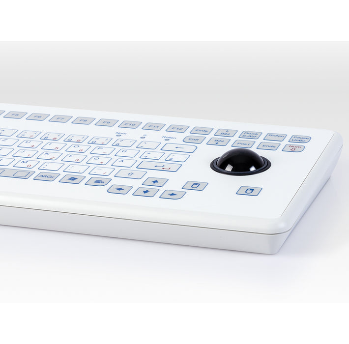 InduKey TKS-088c-TB38-KGEH Keyboard with Integrated Trackball