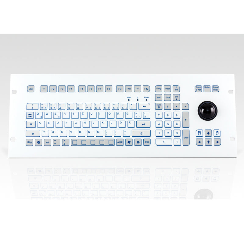 InduKey TKS-105c-TB38-FP-4HE Keyboard with Integrated Trackball