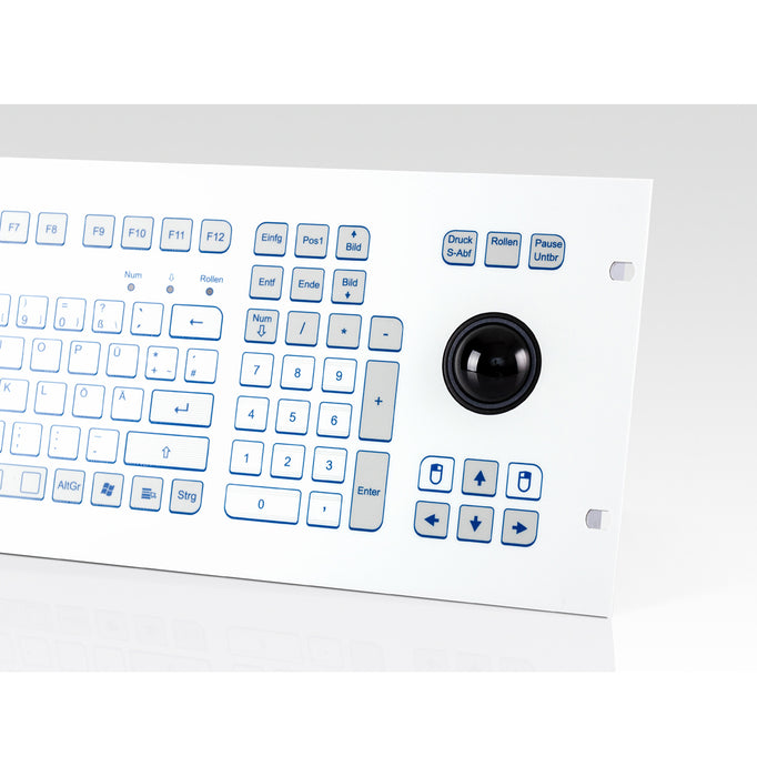 InduKey TKS-105c-TB38-FP-4HE Keyboard with Integrated Trackball