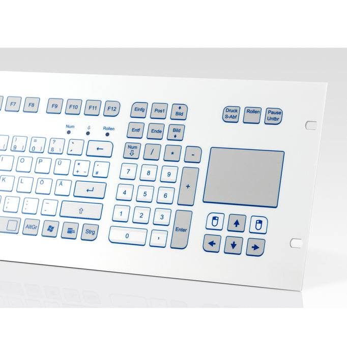InduKey TKS-105c-TOUCH-FP-4HE Keyboard with Integrated Touchpad