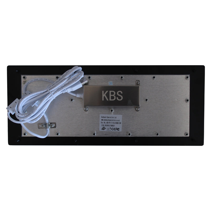 KBS-PC-C-3-BL Top Mounted Compact Black Stainless Steel Keyboard