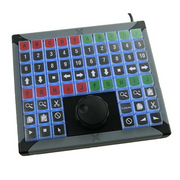 X-keys XK-68 plus Jog and Shuttle Programmable 68 Key Keypad