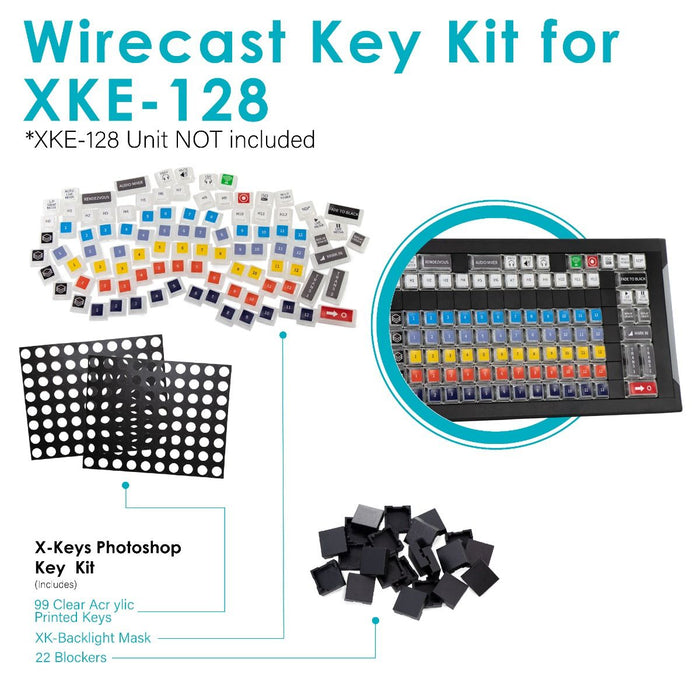 X-keys Wirecast Key Set for XKE-128 — Keyboard Specialists LTD