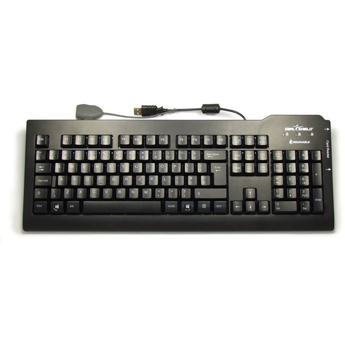 Silver Seal Smartcard Reader Washable Keyboard in Black
