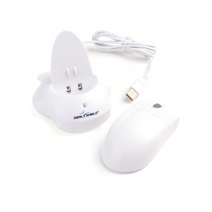 Silver Storm White Wireless Waterproof Antimicrobial Scroll Wheel Mouse - Encrypted